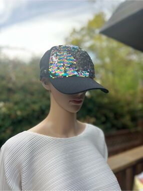 Jojo Siwa Adult Dance It Out Sequins Adjustable Cap Black